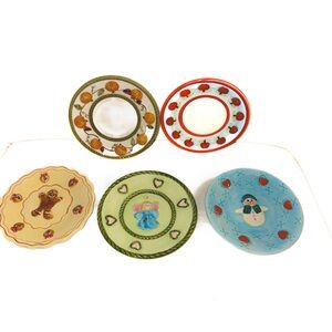 Set of 5 Seasonal Holiday Decorative Plates